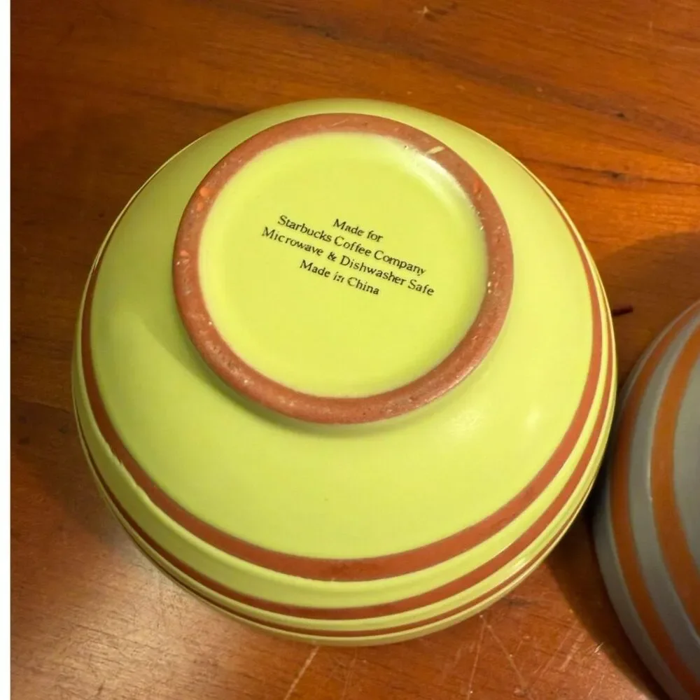 Starbucks Stoneware Swirl Bowls